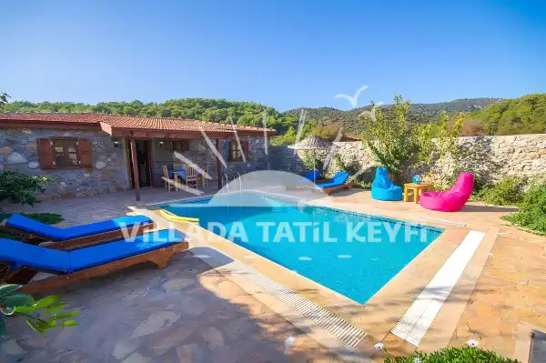 Villa Arya | Kayaköy Kiralık Korunaklı Villa, Özel Havuzlu Tatil Villası